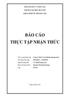 Báo cáo thực tập nhận thức tại công ty dịch vụ lữ hành saigontourist 