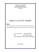 Hoạt động đầu tư trực tiếp nước ngoài vào lĩnh vực công nghiệp điện ở việt nam   thực trạng và giải pháp 