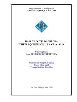 BÁO CÁO TỰ ĐÁNH GIÁ THEO BỘ TIÊU CHUẨN CỦA AUN