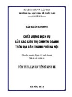 Chất lượng dịch vụ của các siêu thị chuyên doanh trên địa bàn thành phố Hà Nội.PDF
