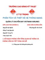 PHÂN TÍCH VÀ THIẾT KẾ HỆ THỐNG MẠNG QUẢN LÝ CHUYẾN BAY VIETNAM AIRLINES