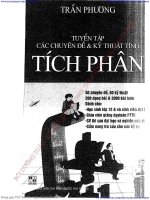 Tuyển tập các chuyên đề và kỹ thuật tính tích phân phần 1 