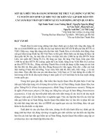 Kết quả điều tra đa dạng sinh học hệ thực vật động vật rừng và nguồn gen sinh vật khu vực dự kiến xác lập khu bảo tồn các loài hạt trần quý hiếm tại xã nam động huyện quan hóa