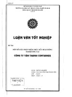 Một số giải pháp nhằm thúc đẩy hoạt động marketing tại công ty tân thanh container 