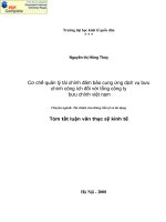 Cơ chế quản lý tài chính đảm bảo cung ứng dịch vụ Bưu chính công ích đối với Tổng công ty Bưu chính Việt nam