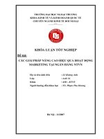 Các giải pháp nâng cao hiệu quả hoạt động marketing tại ngân hàng ngoại thương việt nam 