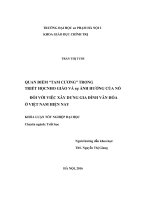 Quan điểm tam cương trong triết học nho giáo và sự ảnh hưởng của nó đối với việc xây dựng gia đình văn hóa ở việt nam hiện nay 