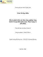 Đầu tư phát triển các khu công nghiệp vùng kinh tế trọng điểm phía nam Thực trạng và giải pháp