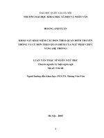 Khảo sát khái niệm câu đơn theo quan điểm truyền thống và cú đơn theo quan điểm của ngữ pháp chức năng (hệ thống)