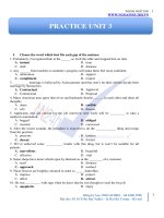 Ngữ pháp tiếng Anh - chữa bài tập unit 3