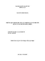 Những quy định chủ yếu của pháp luật về thẻ tín dụng và xu hướng hoàn thiện
