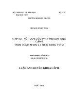 Đánh giá kết quả liệu pháp Insulin tăng cường trên bệnh nhân đái tháo đường týp  2 (FULL TEXT)