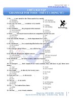 chữa bài tập thi của động từ 