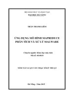 ỨNG DỤNG MÔ HÌNH MAPREDUCE PHÂN TÍCH VÀ XỬ LÝ MALWARE