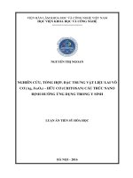 NGHIÊN CỨU, TỔNG HỢP, ĐẶC TRƯNG VẬT LIỆU LAI VÔ CƠ (Ag, Fe3O4) – HỮU CƠ (CHITOSAN) CẤU TRÚC NANO ĐỊNH HƯỚNG ỨNG DỤNG TRONG Y SINH