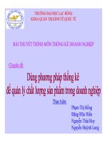 Dùng phương pháp thống kê để quản lý chất lượng sản phẩm trong doanh nghiệp 
