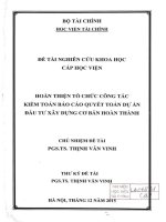 hoàn thiện tổ chức công tác kiểm toán báo cáo quyết toán dự án đầu tư xây dựng cơ bản hoàn thành 