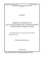 MÔ HÌNH VÀ GIẢI PHÁP QUẢN LÍ CHẤT THẢI RẮN SINH HOẠT KHU VEN ĐÔ ĐÔ THỊ TRUNG TÂM THÀNH PHỐ HÀ NỘI ĐẾN NĂM 2030