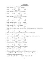 trắc nghiệm hàm số mũ và logarit
