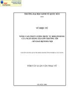 Nâng cao chất lượng dịch vụ khách hàng của ngân hàng Sài gòn Thương tín - Sở giao dịch Hà nội