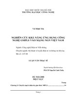 Nghiên cứu khả năng ứng dụng công nghệ GMPLS vào mạng NGN Việt Nam