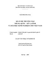 Quan hệ thương mại trung quốc   mỹ latinh và bài học kinh nghiệm cho việt nam 