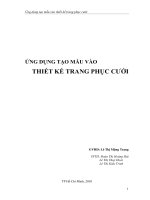 Ứng dụng tạo mẫu vào thiết kế trang phục cưới 