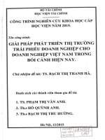 giải pháp phát triển thị trường trái phiếu doanh nghiệp cho doanh nghiệp việt nam trong bối cảnh hiện nay 