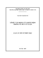 Lôgíc vận động của khái niệm trong tư duy lý luận