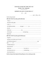 Mẫu hợp đồng mua bán căn hộ chung cư