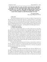 TỪ THÀNH CÔNG CỦA “DỰ ÁN NÂNG CAO NĂNG LỰC TRƯỜNG ĐẠI HỌC TÂY BẮC GÓP PHẦN PHÁT TRIỂN NÔNG THÔN BỀN VỮNG KHU VỰC TÂY BẮC” ĐẾN NHỮNG ĐỊNH HƯỚNG NÂNG CAO CHẤT LƯỢNG ĐÀO TẠO