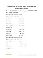 Giải bài tập trang 100, 101 SGK Toán 3: So sánh các số trong phạm vi 10000 - Luyện tập