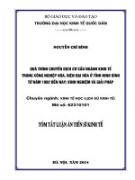 Quá trình chuyển dịch cơ cấu ngành kinh tế trong công nghiệp hóa, hiện đại hóa ở Tỉnh Ninh Bình từ năm 1992 đến nay Kinh nghiệp và giải pháp.PDF