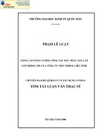 Nâng cao chất lượng công tác đấu thầu xây lắp cáp thông tin của Công ty viễn thông liên tỉnh