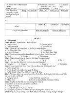 Kiểm tra 1 tiết Ngữ văn 6 học kỳ I đề số 1