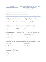 ĐỀ MINH họa kỳ THI THPT QUỐC GIA 2017