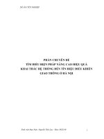 Luận văn tìm hiểu biện pháp nâng cao hiệu quả khai thác hệ thống đèn tín hiệu điều khiển giao thông ở hà nội 