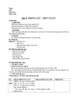 Giáo án Vật lý 6 từ bài 8 đến bài 10 chuẩn