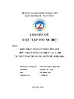 Giải pháp tăng cường liên kết phát triển công nghiệp các tỉnh trong vùng trung du miền núi phía bắc