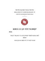 Thực trạng và giải pháp triển khai mô hình hải quan điện tử ở việt nam 