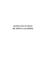 HƯỚNG DẪN SỬ DỤNG HỆ THỐNG E-LEARNING