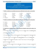 Hocmai luyện đề môn tiếng anh số  (15) 