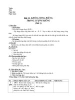 Giáo án Vật lý 6 từ bài 11 chuẩn