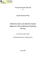 Phát triển dịch vụ tài chính đối với doanh nghiệp vừa và nhỏ tại ngân hàng Công thương Việt nam