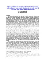 NĂNG LỰC TIẾNG ANH CỦA SINH VIÊN CÁC TRƯỜNG ÐẠI HỌC TRÊN ÐỊA BÀN TP. HCM TRƯỚC YÊU CẦU CỦA MỘT NỀN KINH TẾ TRI THỨC: THỰC TRẠNG VÀ NHỮNG GIẢI PHÁP