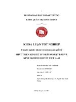Phát triển kinh tế tư nhân ở nhật bản và kinh nghiệm đối với việt nam 
