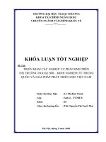 Triển khai các nghiệp vụ phái sinh trên thị trường ngoại hối   kinh nghiệm từ trung quốc và các giải pháp phát triển cho việt nam 