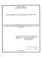 tác động của các hiệp định kinh tế mới (ttp  evfta) đến vấn đề cạnh tranh trong lĩnh vực dịch vụ kế toán tại việt nam 