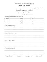 Mẫu giấy đề nghị khen thưởng