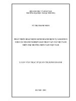 Phát triển hoạt động kinh doanh logistic cho các doanh nghiệp giao nhận vận tải việt nam 